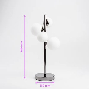 Brilagi - LED Asztali lámpa MILLA 4xG9/3W/230V fényezett króm/fehér