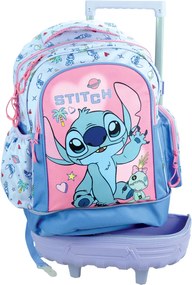 Disney Lilo és Stitch, A csillagkutya Scrapbook prémium gurulós iskolatáska, táska 46 cm