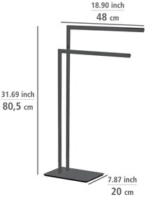 WENKO 71555800 - Törölközőtartó RECCO 48x80,5 cm fekete
