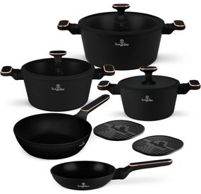 BerlingerHaus Black Rose titánbevonatú edénykészlet, 10 darabos