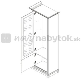 Vitrin Kendal EWIT 1DL (Gesztenye). 880811