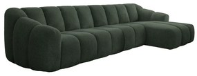 Sötétzöld sarokkanapé (jobb oldali-heverő résszel) Shell – Miuform