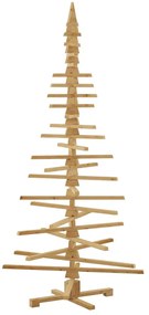 Fából készült Karácsonyfa állvánnyal Barna 210 cm Tömör fenyőfa