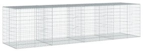 horganyzott vas gabion kosár fedéllel 400 x 100 x 100 cm