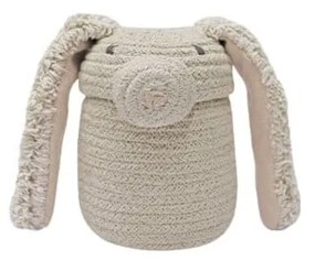 Krémszínű textil játéktároló kosár ø 15x15 cm Mini Rita the Rabbit – Lorena Canals