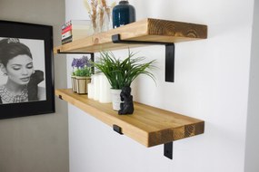 Loft falra akasztható polc fa, könyvek számára, nappaliba 120cm x 30cm