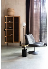 Sötétszürke bársony fotel Bubba – Zuiver