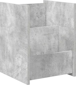 vidaXL Magazin állvány polcokkal Beton Szürke 35 x 35 x 45 cm Faanyag