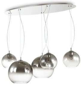 Ideal Lux - Csillár zsinóron NEMO PLUS 5xE27/42W/230V füstös