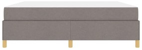 Boxrugós ágy matracmal Taupe és fehér 180 x 200 cm szövet