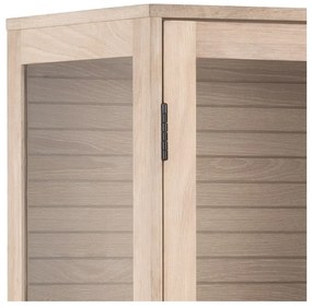 Natúr színű tálalószekrény tölgyfa dekorral 80x180 cm Linley – Actona