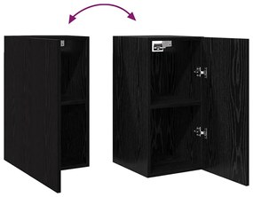 TV Szekrény Szett 4 pcs Musta tammi 30.5 x 30 x 60 cm Faanyag