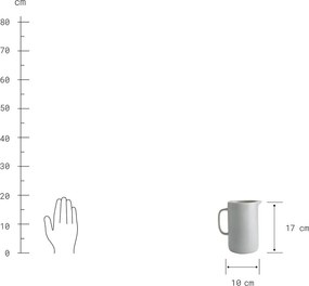 CASA NOVA kancsó, világosszürke 1100ml