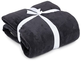 4Home gyapjú hatású pléd világosszürke/antracit, 150 x 200 cm