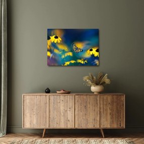 Kép - Sárga pillangó virággal (70x50 cm)