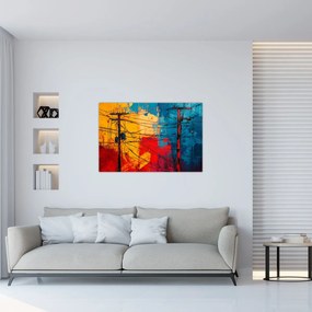 Kép - Absztrakt elektromos vezetékek (90x60 cm)