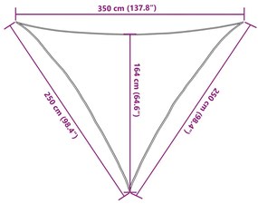 szürke 100% poliészter oxford szövet napvitorla 2,5x2,5x3,5 m