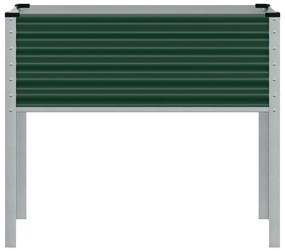 zöld acél kerti növénytartó 100 x 41 x 90 cm