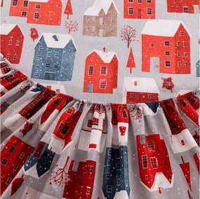 Mikroszálas lepedő WINTER COTTAGE szürke 90x200 cm