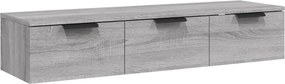 vidaXL szürke sonoma színű szerelt fa faliszekrény 102 x 30 x 20 cm