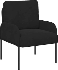 vidaXL Kanapék párnával 55cm Fekete Furnér