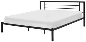 Franciaágy 180 cm CONNET (ágyráccsal) (fekete). 1007228