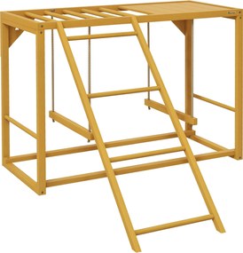 PawHut Fa Csirke Játszóterez, Hinta, Létra, Platform, Kengyel Mászókeret 3-4 Csirke Részére Természeti Fa | Aosom