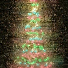 Karácsonyi fények angyalhaj 200 LED 9W - színes