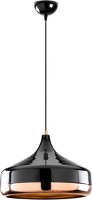 Yıldo 253-S fekete-réz fém függőlámpa, Ø36 cm