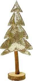 Arany Színű Törzses Karácsonyfa Dísz, Karácsonyi Dekoráció, Ünnepi Díszítés 29 cm