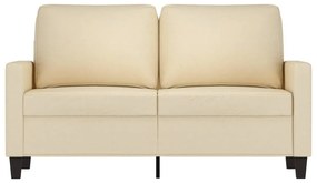 vidaXL kétszemélyes krémszínű szövetkanapé 120 cm