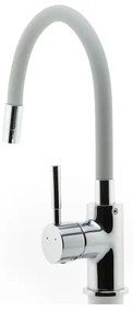 FERRO - Mosogató csap rugalmas karral fényezett króm/szürke