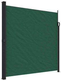 sötétzöld behúzható oldalsó napellenző 200 x 500 cm