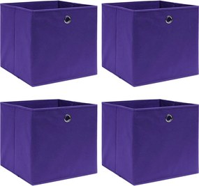 vidaXL 4 db lila nem szőtt szövet tárolódoboz 28 x 28 x 28 cm