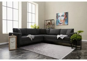 Sarokkanapé Berlin - Antracit, Fekete