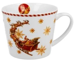 Karácsonyi porcelán bögre 610 ml dobozban Santa on Sleigh