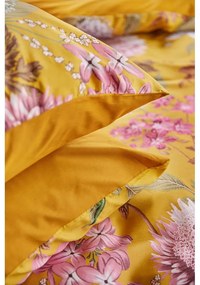 Blossom okker kétszemélyes pamutszatén ágyneműhuzat, 200 x 220 cm - Bonami Selection