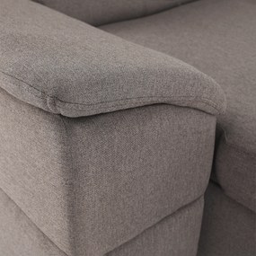 Ülőgarnitúra, szükésbarna Taupe, balos kivitel, SEGORIA ROH U