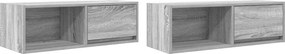 vidaXL 2 db szürke sonoma szerelt fa fali TV-szekrény 80x31x25,5 cm