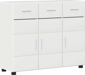 vidaXL Széf FLORIN Magas Fényű Fehér 88,5 x 30,5 x 73 cm Faanyag