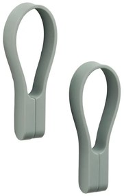 Szürkészöld szilikon akasztó szett 2 db-os Loop – Zone