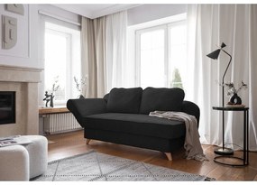 Antracitszürke kordbársony heverő (bal oldali) Chic Charlotte – Miuform