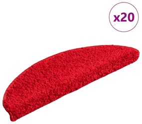 20 db piros lépcsőszőnyeg 56x17x3 cm