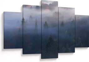 Kép - erdő a ködben, Carpathians, Ukraina (150x105 cm)