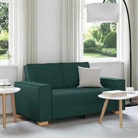 vidaXL kétszemélyes sötétzöld szövetkanapé 120 cm