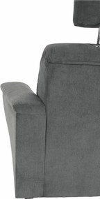Fotel, szürke szövet, SANTIAGO