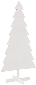 fehér tömör fenyőfa karácsonyfa-dekoráció 150 cm