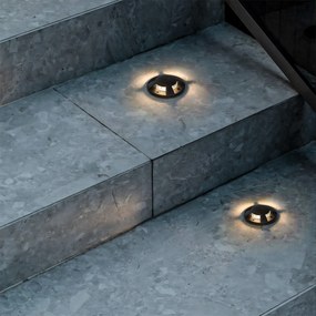 Modern fekete talajba süllyesztett spotlámpa GU10 50mm 4-fény effektus IP65 - Cellar