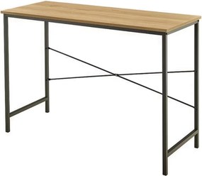 Íróasztal / számítógépasztal 100×40 cm, masszív fém vázzal, fekete–aranytölgy – Intenso Home