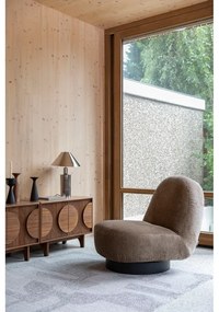 Barna alacsony komód diófa dekorral 82x58 cm Groove – Zuiver